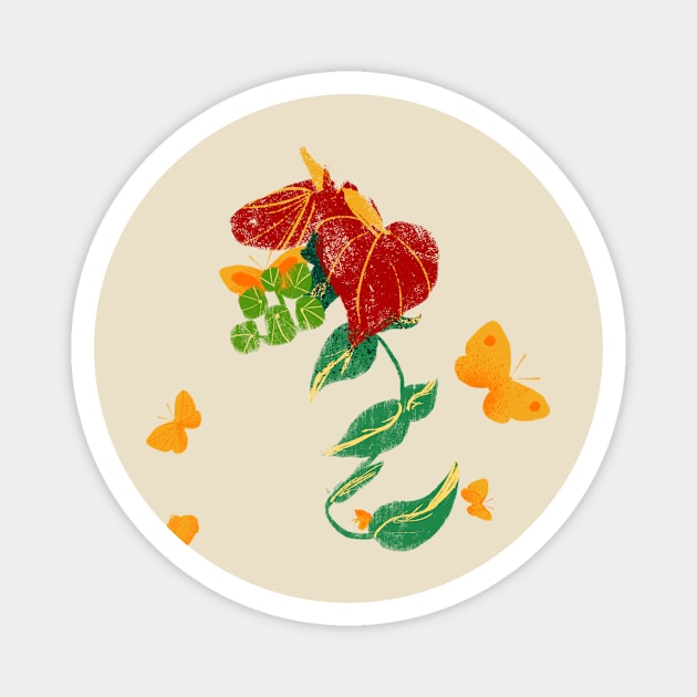 Floral spring | Ilustration and Pattern design Magnet by Gabriel Eloy